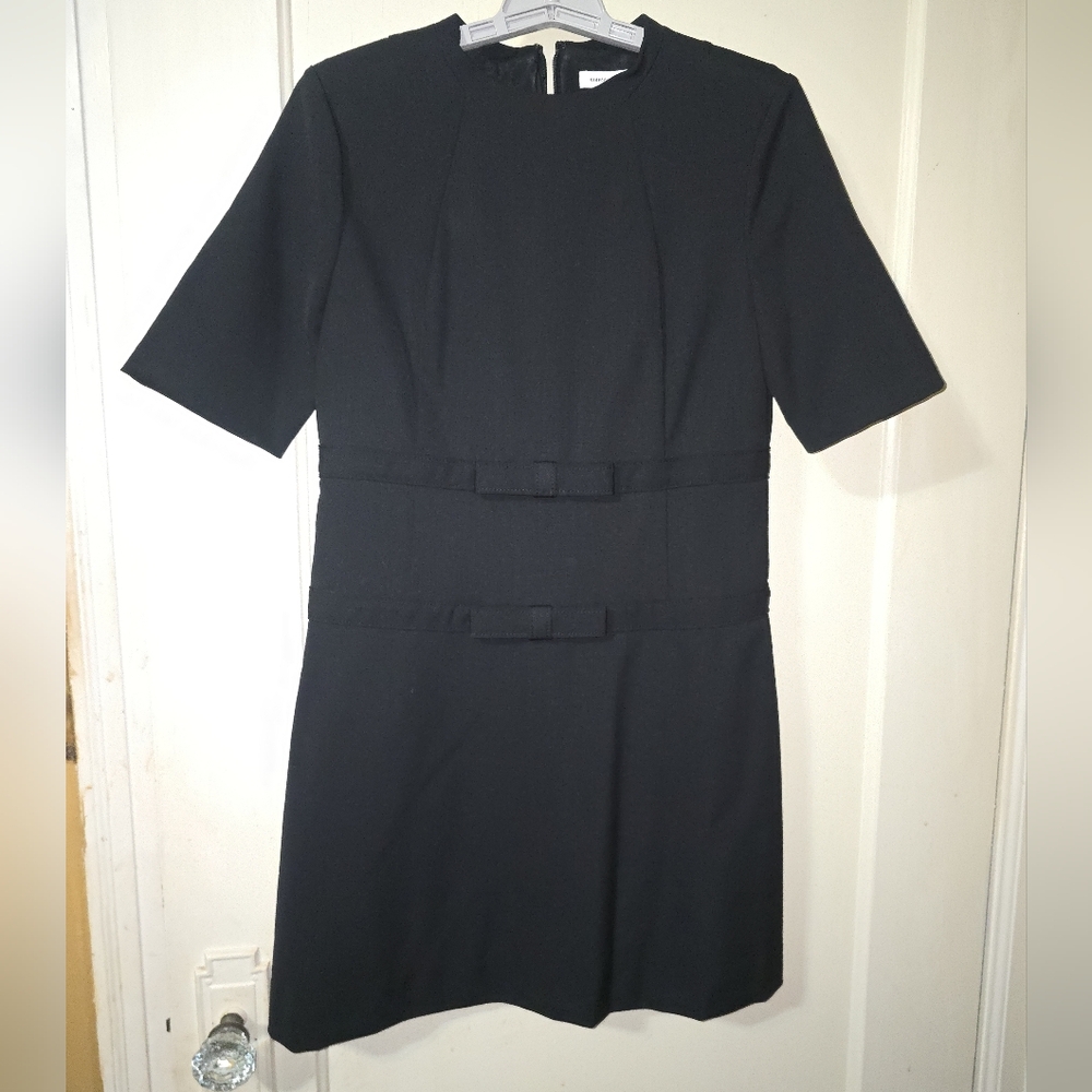 Rebecca Taylor Short-Sleeve Bow Dress Size 4 - Picture 11 of 16